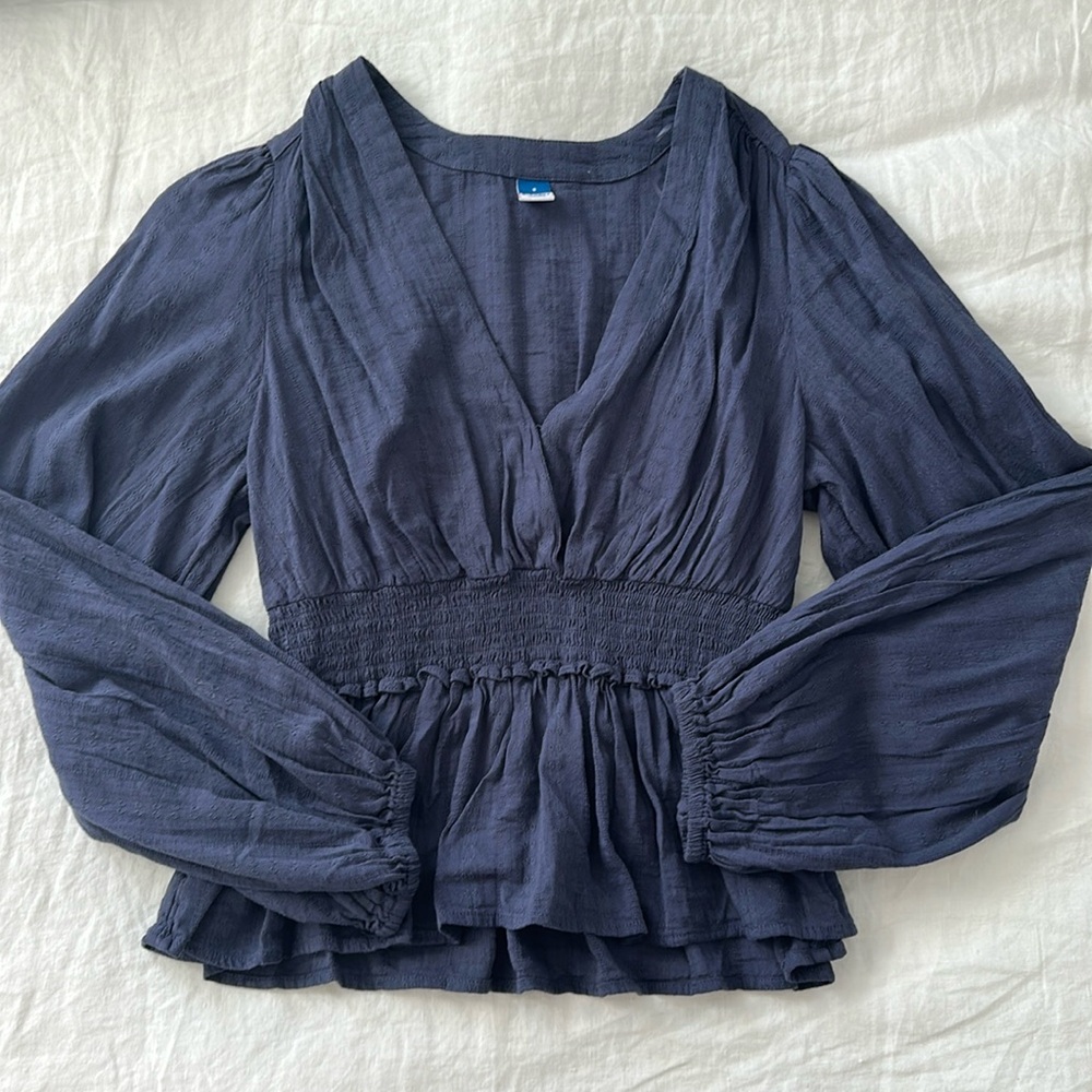Peplum Long Sleeve Top